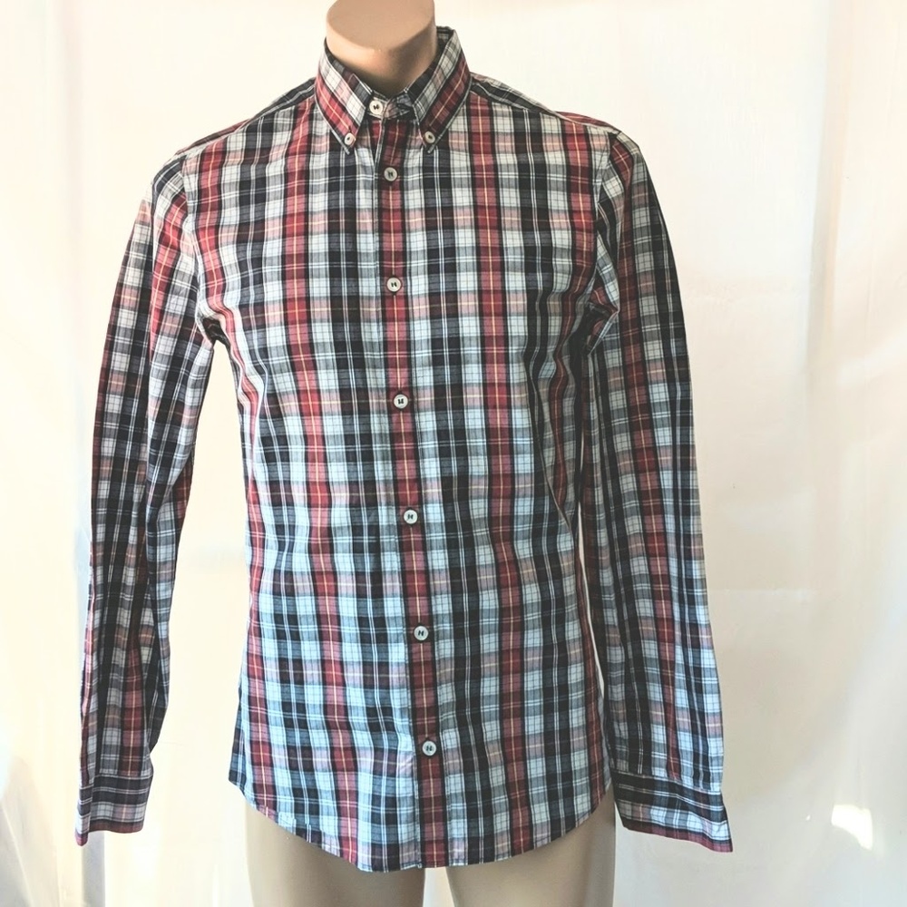 Plaid long sleeve button down shirt sz small - Picture 1 of 8